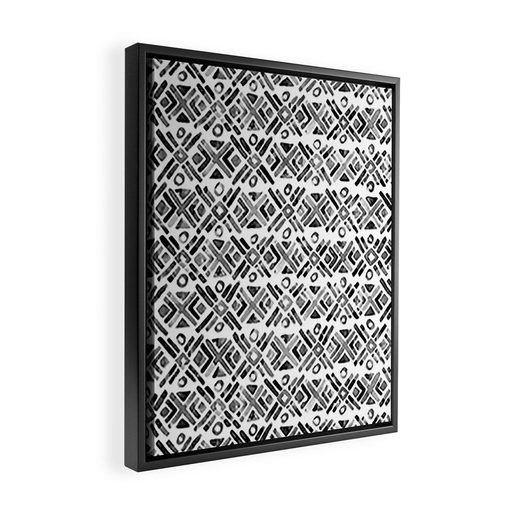 Sonoran Stripe - Black&White Framed Canvas Print Gallery Image 2