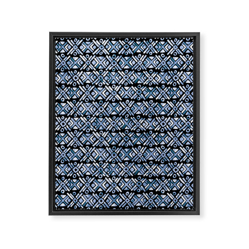Sonoran Stripe - Indigo Framed Canvas Print Gallery Image 8