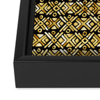 Sonoran Stripe - Midnight Gold Framed Canvas Print Gallery Image 3
