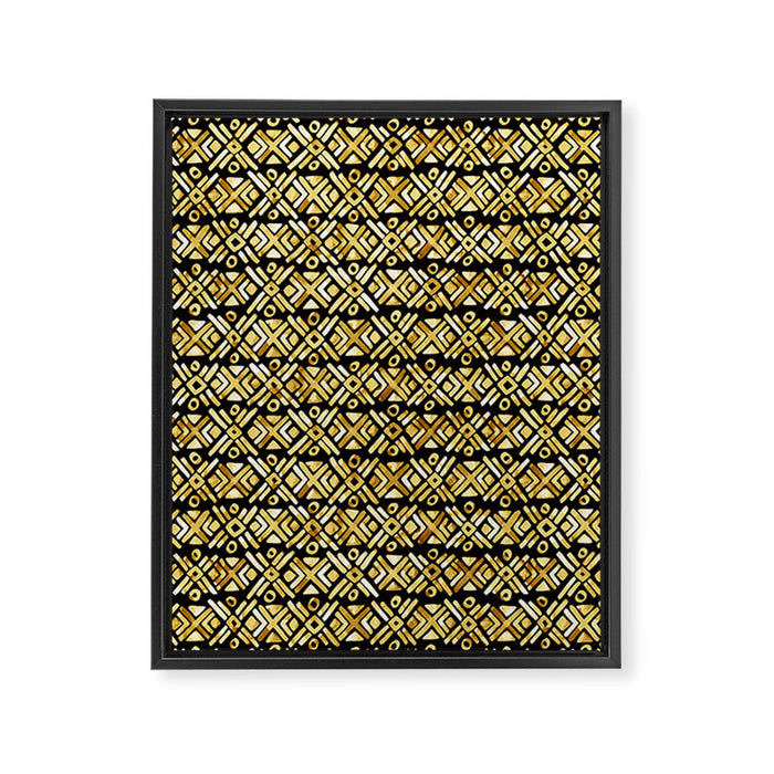 Sonoran Stripe - Midnight Gold Framed Canvas Print Gallery Image 1