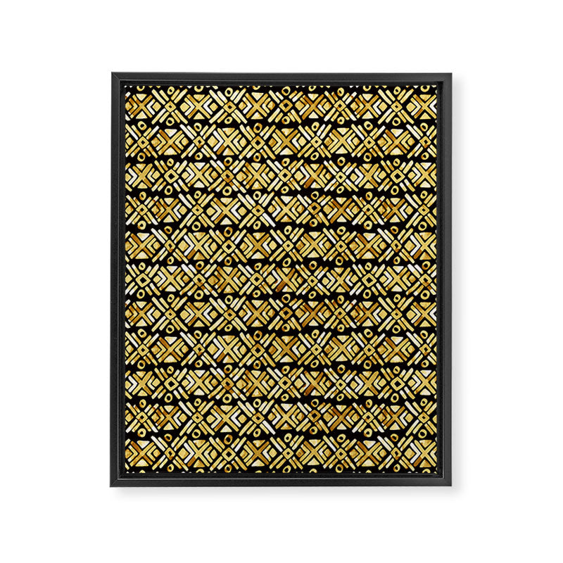 Sonoran Stripe - Midnight Gold Framed Canvas Print Gallery Image 8