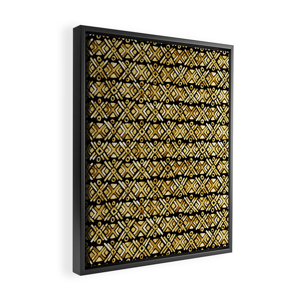 Sonoran Stripe - Midnight Gold Framed Canvas Print Gallery Image 2