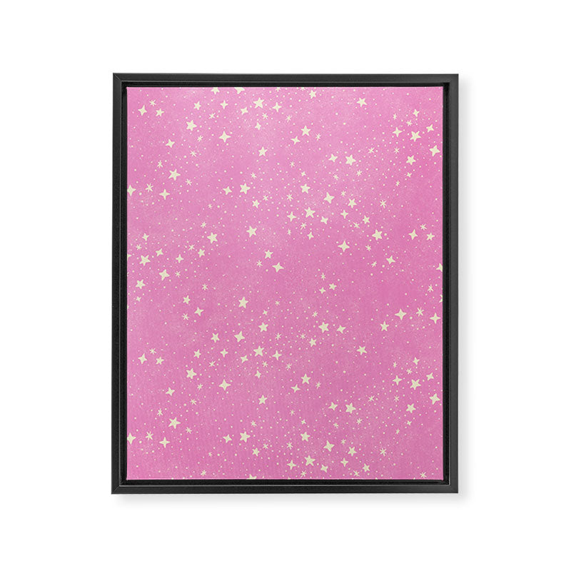 Stars - Pink Framed Canvas Print Gallery Image 8