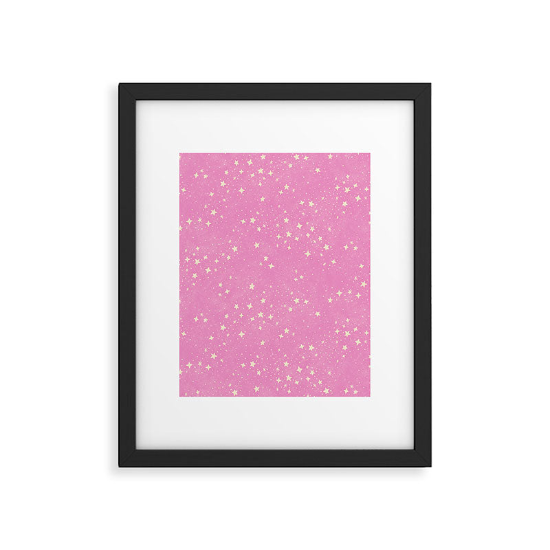 Stars - Pink Framed Art Print Gallery Image 6