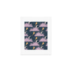 Stormy Night - midnight and lavender  Art Print Gallery Image 1