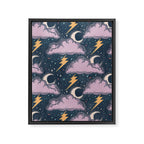 Stormy Night - midnight and lavender  Framed Canvas Print Gallery Image 8