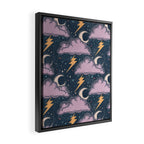 Stormy Night - midnight and lavender  Framed Canvas Print Gallery Image 2