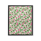 Strawberries - pink and green on alabaster Framed Canvas Print Gallery Image 8