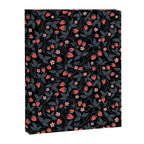 Strawberries - red and slate on black Canvas Print Gallery Image 8