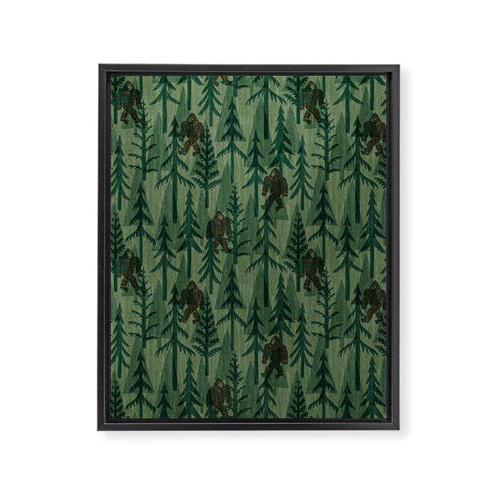 Subtle Sasquatch - Forest  Framed Canvas Print Gallery Image 1