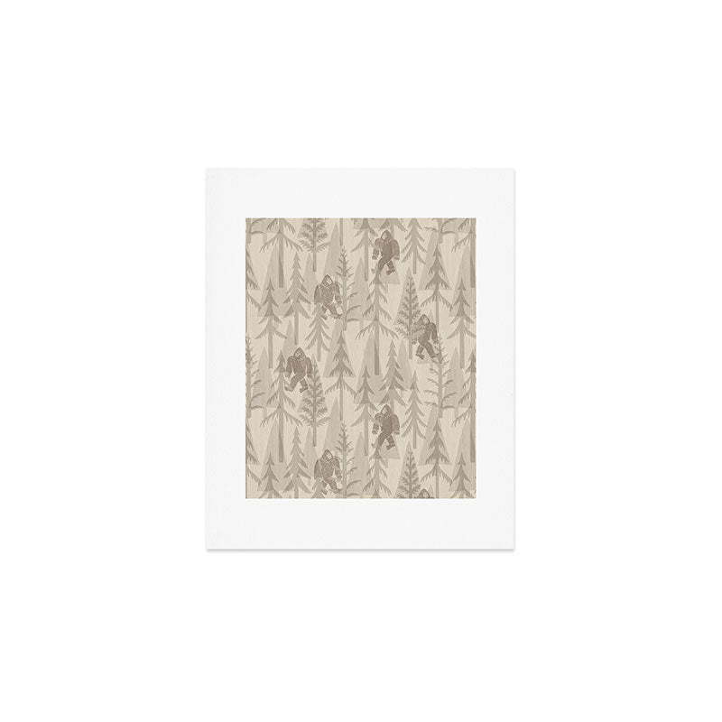 Subtle Sasquatch - Neutral Art Print Gallery Image 1