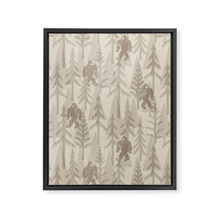 Subtle Sasquatch - Neutral Framed Canvas Print Gallery Image 1
