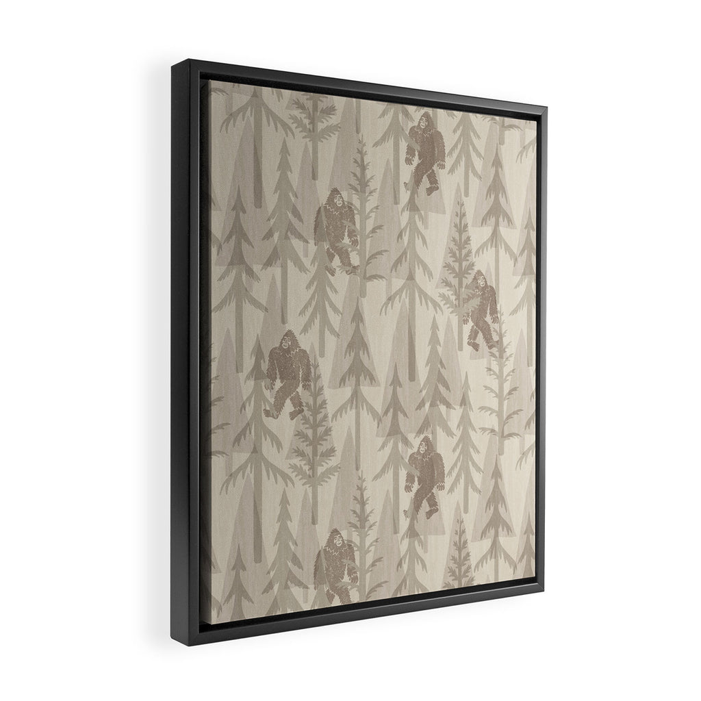 Subtle Sasquatch - Neutral Framed Canvas Print Gallery Image 2
