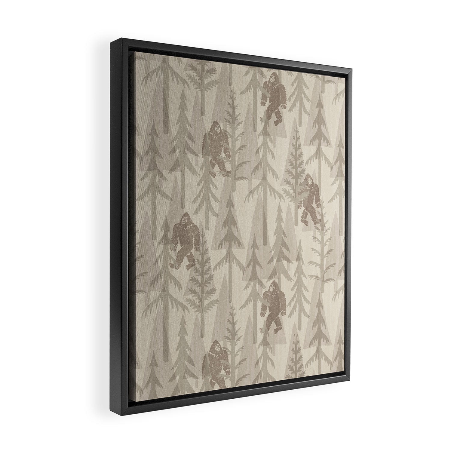 Subtle Sasquatch - Neutral Framed Canvas Print Gallery Image 2
