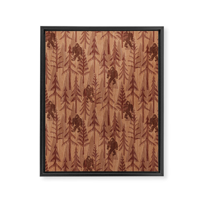 Subtle Sasquatch - Rust Framed Canvas Print Gallery Image 1