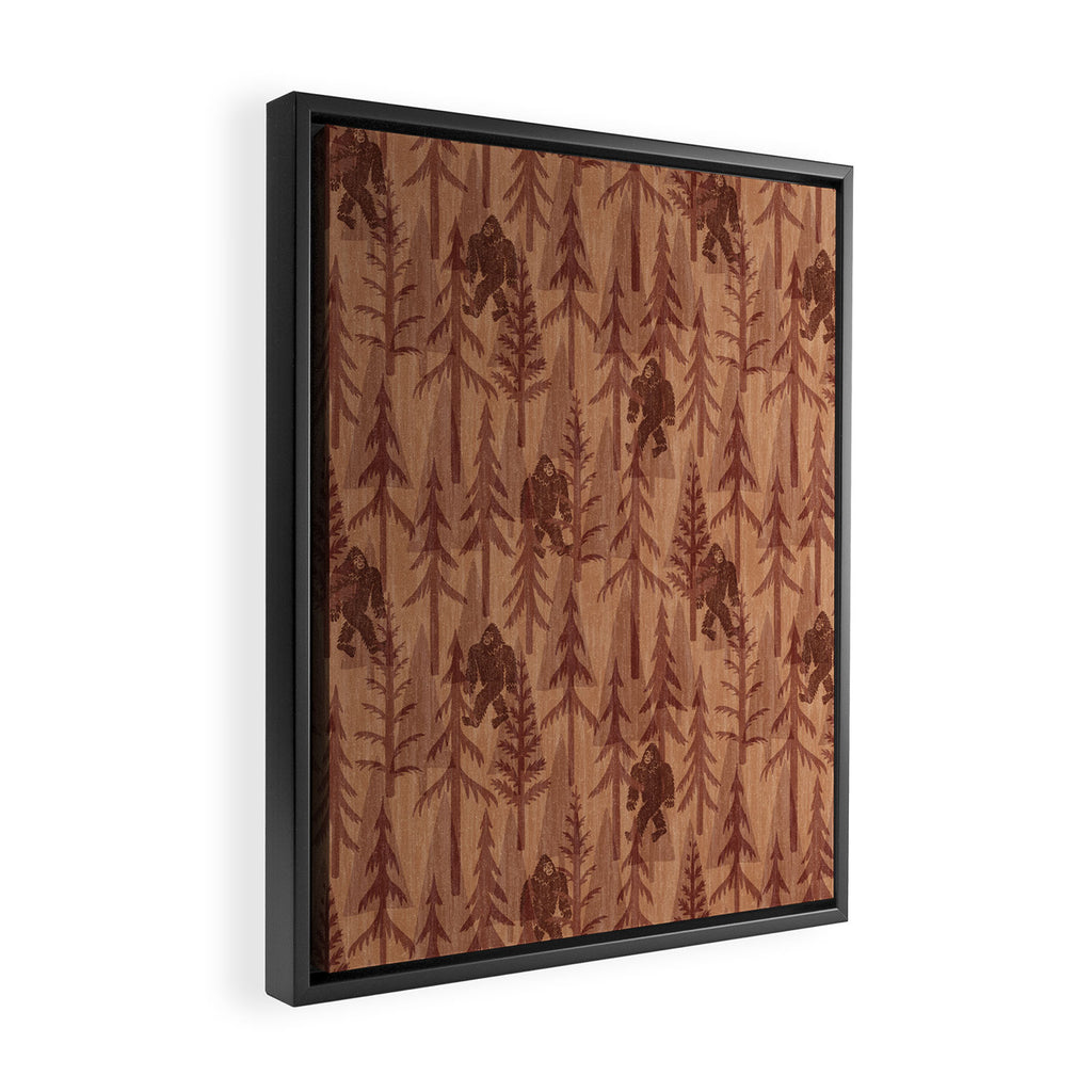 Subtle Sasquatch - Rust Framed Canvas Print Gallery Image 2