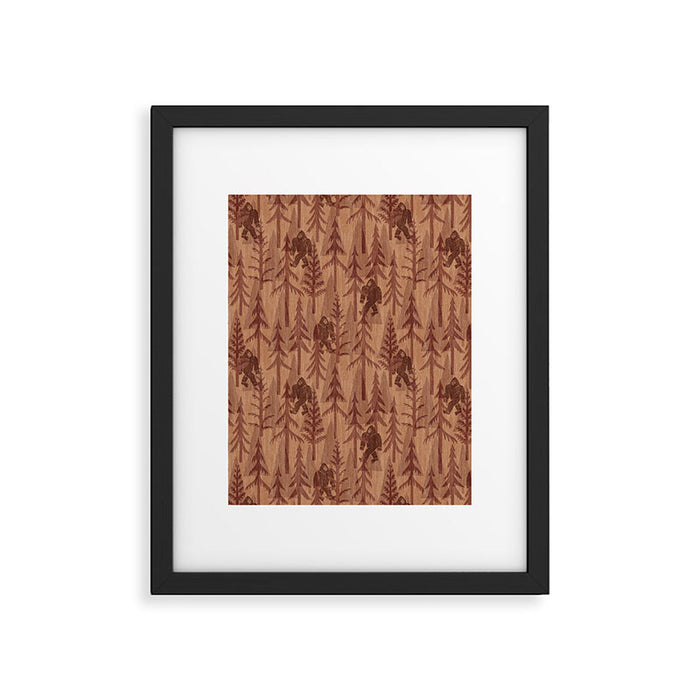 Subtle Sasquatch - Rust Framed Art Print Gallery Image 1