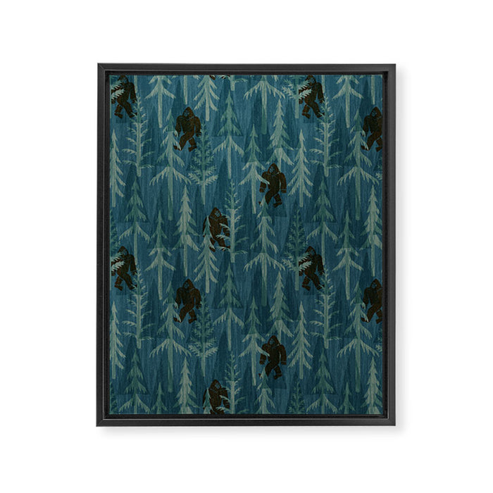 Subtle Sasquatch - Spruce Framed Canvas Print Gallery Image 1