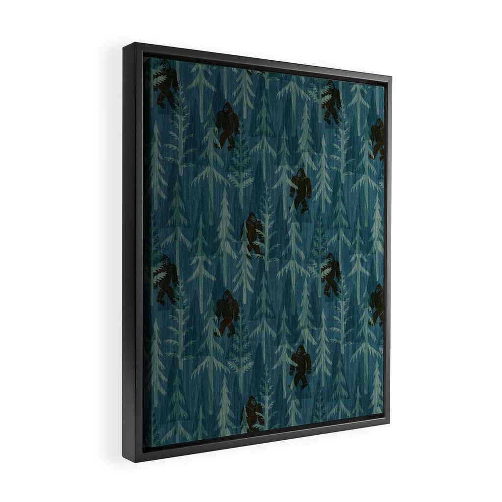 Subtle Sasquatch - Spruce Framed Canvas Print Gallery Image 2