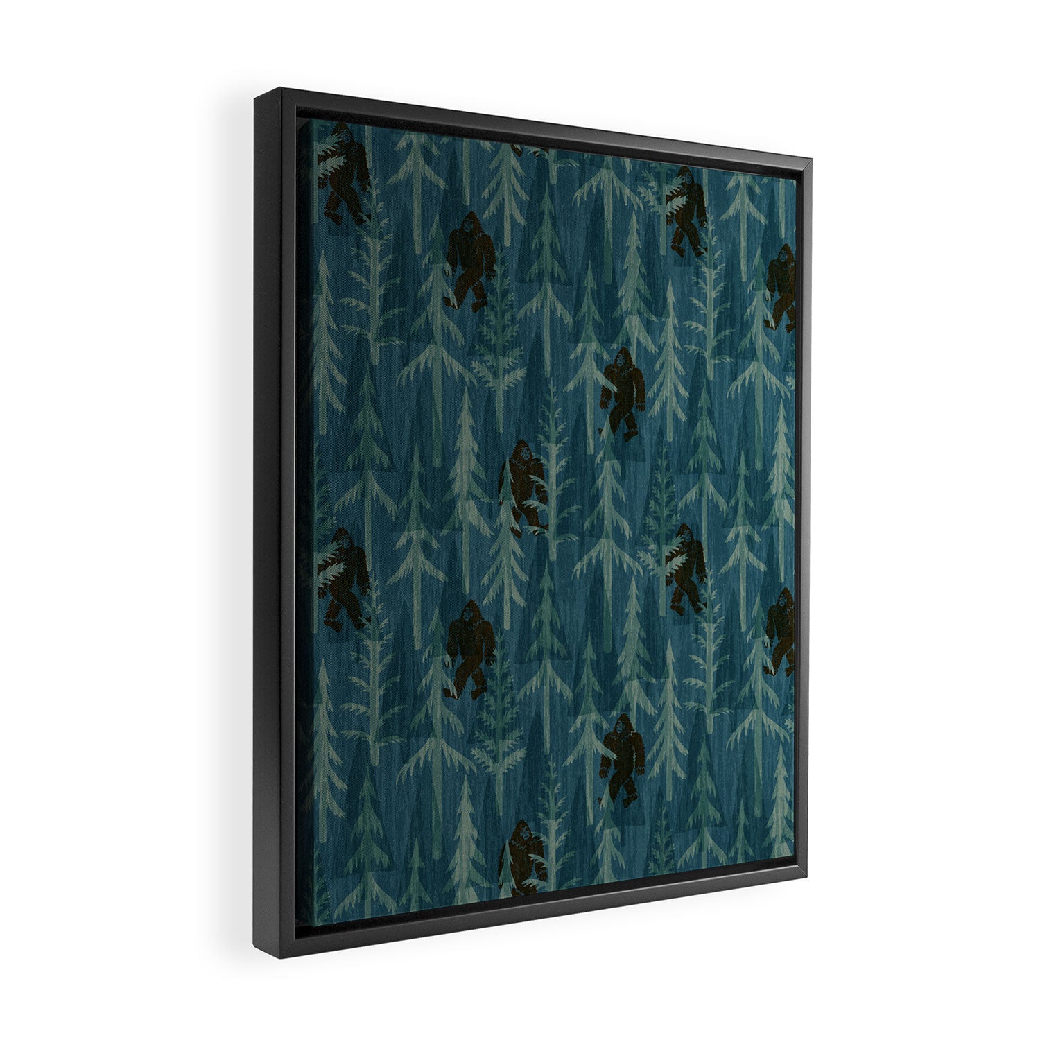 Subtle Sasquatch - Spruce Framed Canvas Print Gallery Image 2