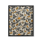Summer Camping - Black, cream, and gold Framed Canvas Print Gallery Image 8