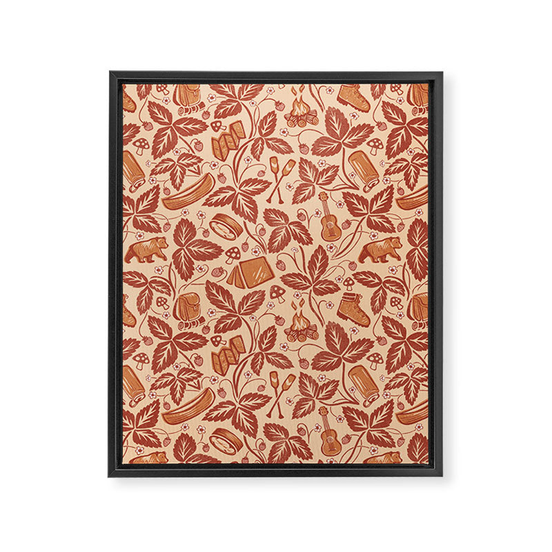 Summer Camping - Copper Peach Framed Canvas Print Gallery Image 8