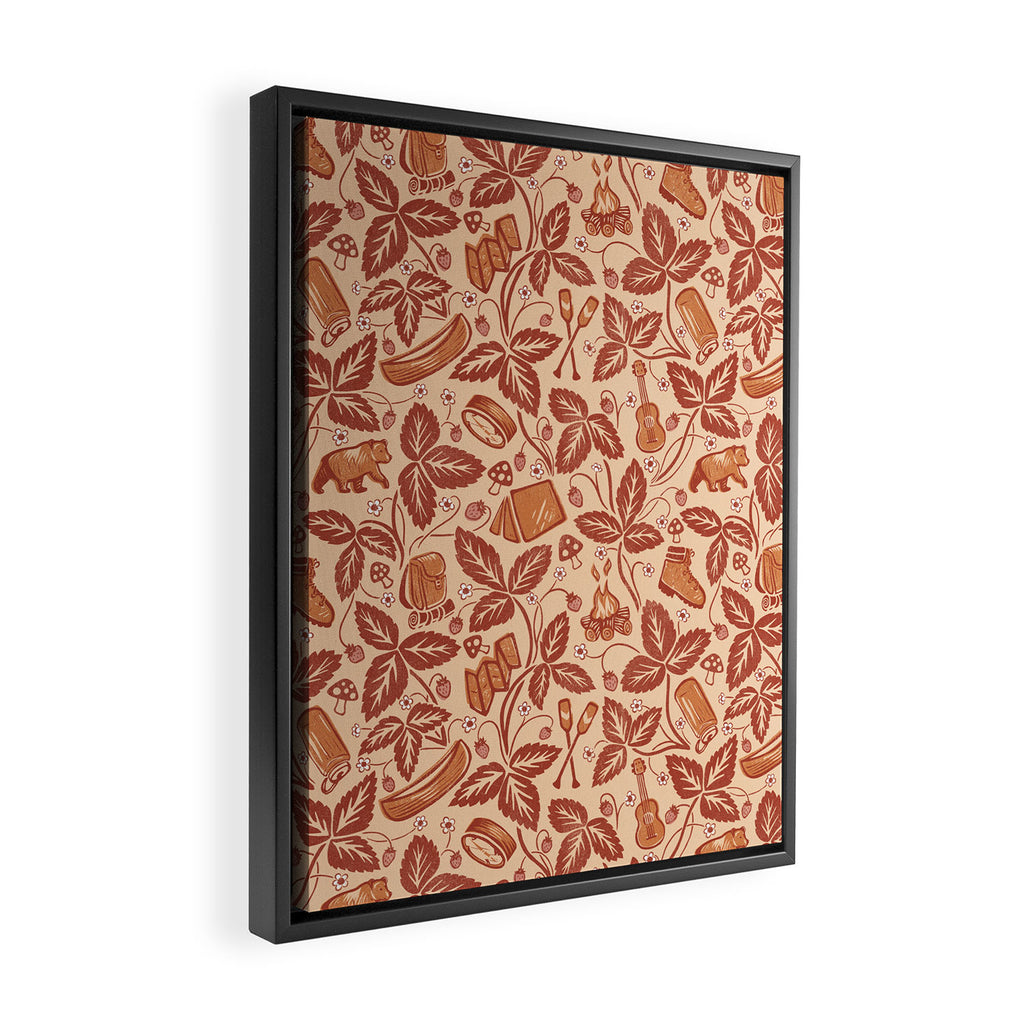 Summer Camping - Copper Peach Framed Canvas Print Gallery Image 2