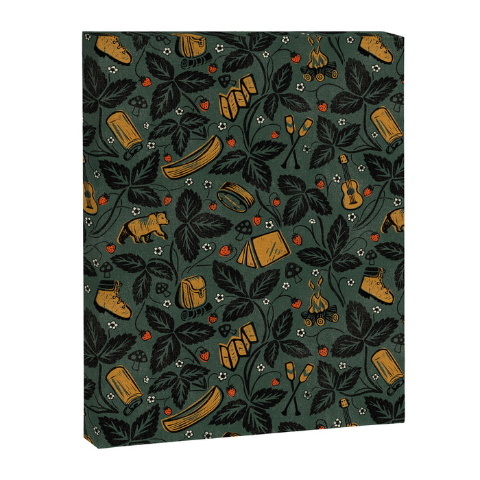 Summer Camping - Forest Green Canvas Print Gallery Image 1