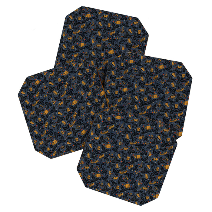 Summer Camping - Midnight Blue Coaster Gallery Image 1