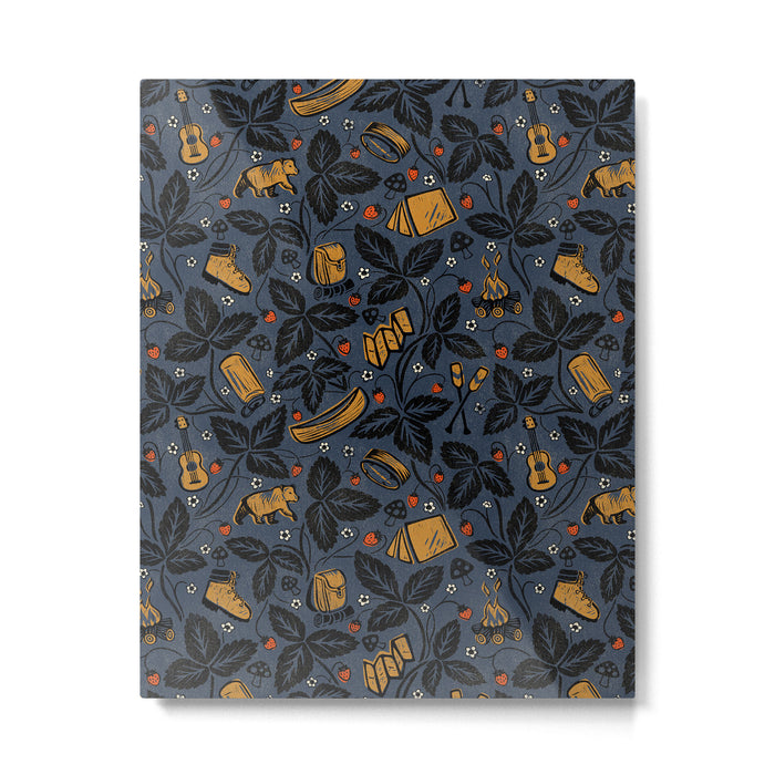 Summer Camping - Midnight Blue Metal Print Gallery Image 1