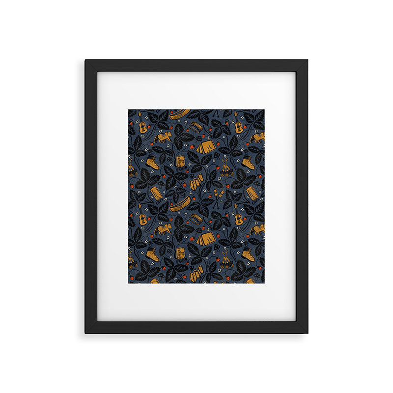 Summer Camping - Midnight Blue Framed Art Print Gallery Image 6
