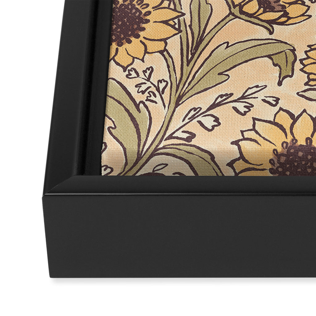 Sunflowers - gold Framed Canvas Print Gallery Image 3