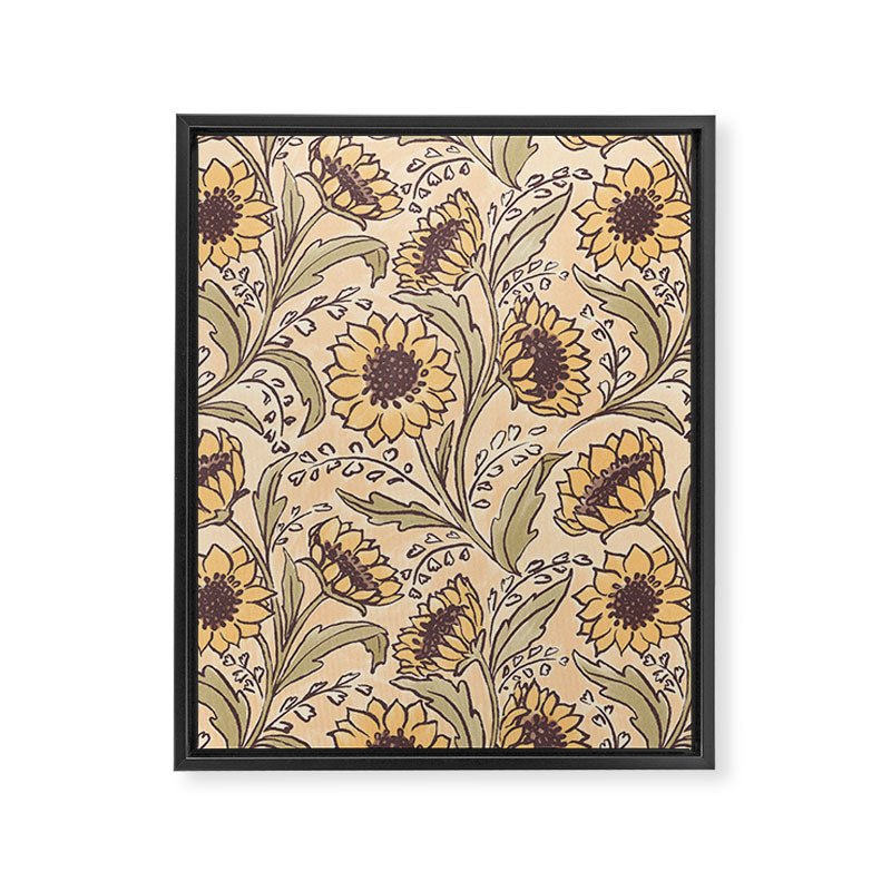Sunflowers - gold Framed Canvas Print Gallery Image 8