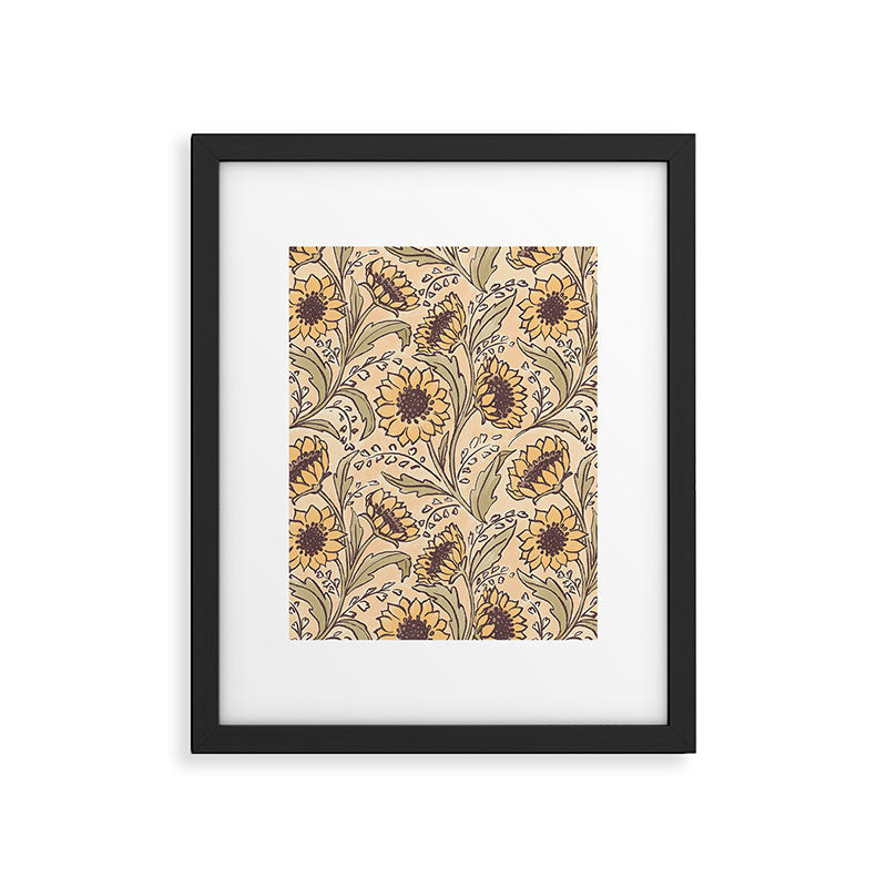 Sunflowers - gold Framed Art Print Gallery Image 6
