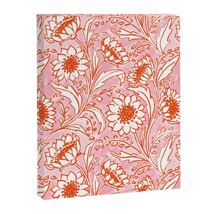 Sunflowers - pink and orange  Canvas Print Gallery Image 1