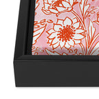 Sunflowers - pink and orange  Framed Canvas Print Gallery Image 3