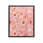 Sunflowers - pink and orange  Framed Canvas Print Gallery Image 8