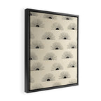 Sunrise - black and cream Framed Canvas Print Gallery Image 2