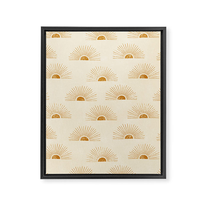 Sunrise - Desert Gold and Cream Framed Canvas Print Gallery Image 1