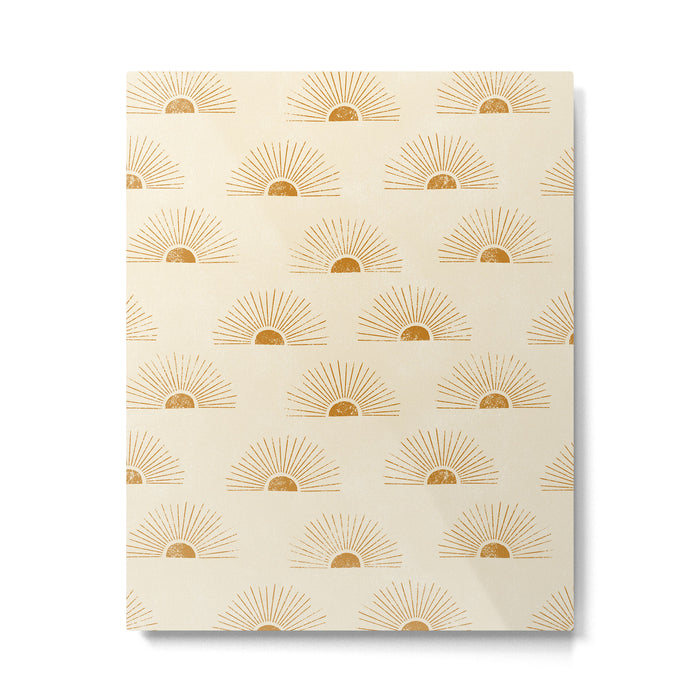 Sunrise - Desert Gold and Cream Metal Print Gallery Image 1
