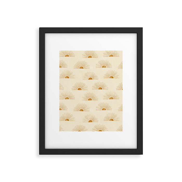 Sunrise - Desert Gold and Cream Framed Art Print Gallery Image 1