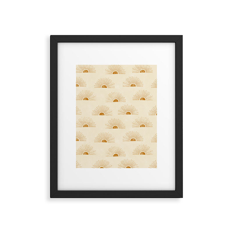 Sunrise - Desert Gold and Cream Framed Art Print Gallery Image 6