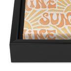 Sunshine - gold and copper Framed Canvas Print Gallery Image 3