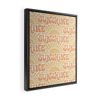 Sunshine - gold and copper Framed Canvas Print Gallery Image 2