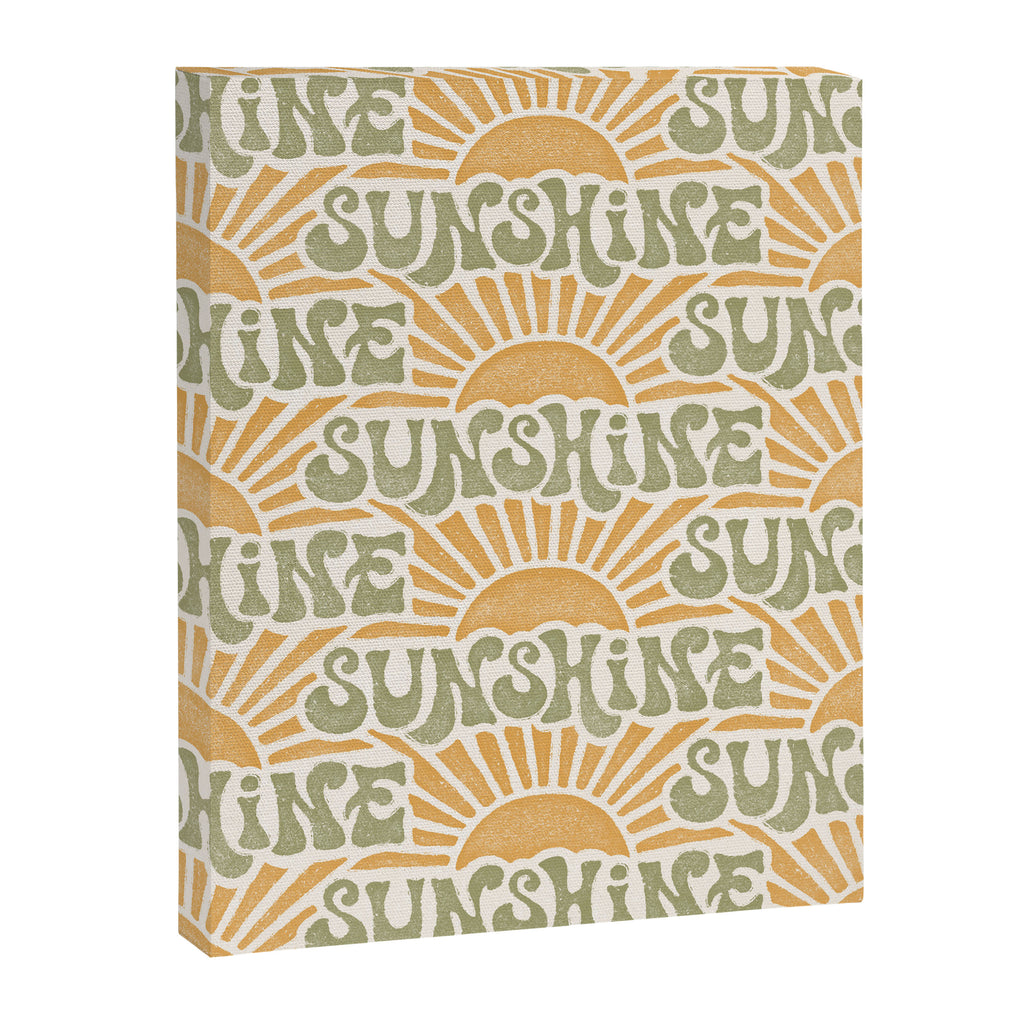 Sunshine - gold and green Canvas Print Gallery Image 8