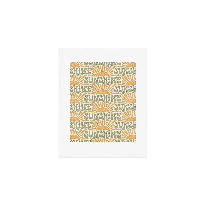 Sunshine - gold and green Art Print Gallery Image 1
