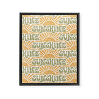 Sunshine - gold and green Framed Canvas Print Gallery Image 8