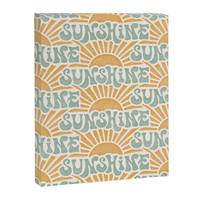 Sunshine - gold and sky blue Canvas Print Gallery Image 1