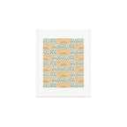 Sunshine - gold and sky blue Art Print Gallery Image 1