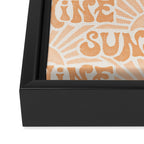 Sunshine - peach and copper  Framed Canvas Print Gallery Image 3